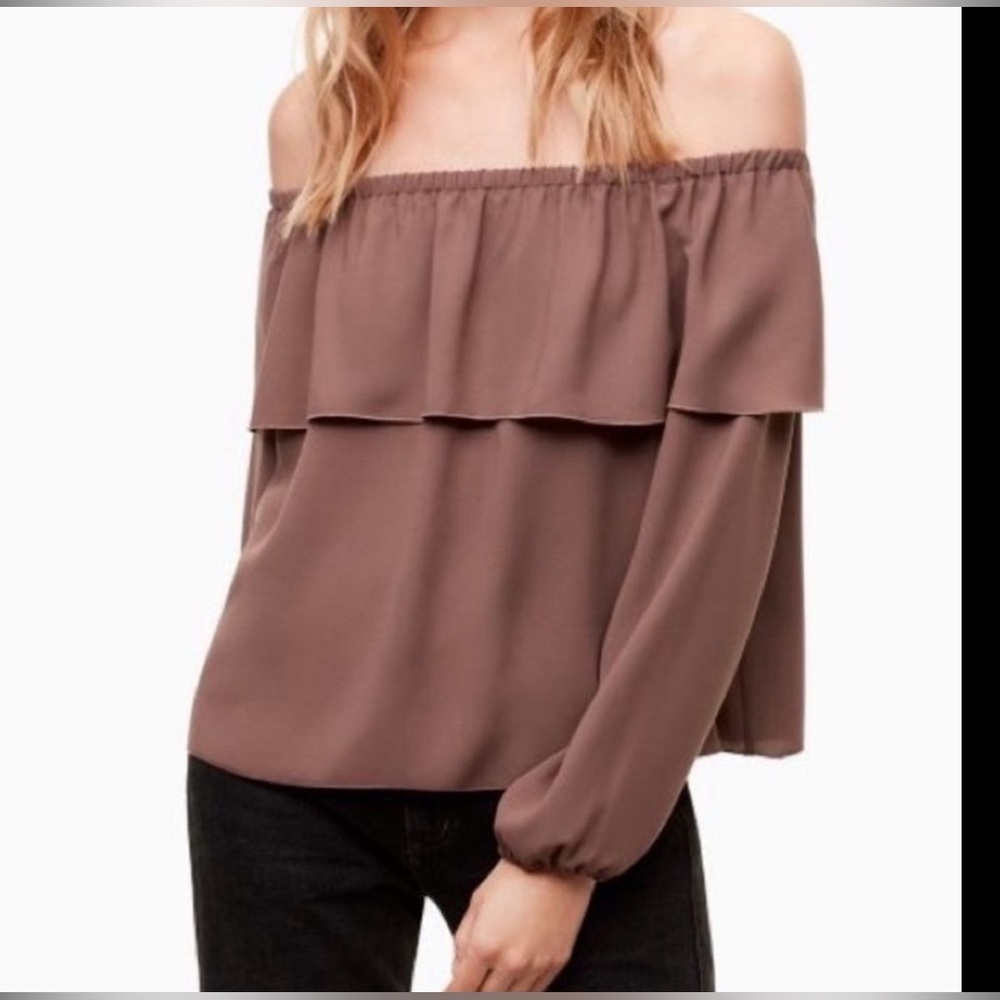 Aritzia Wilfred Morel Off Shoulder Blouse